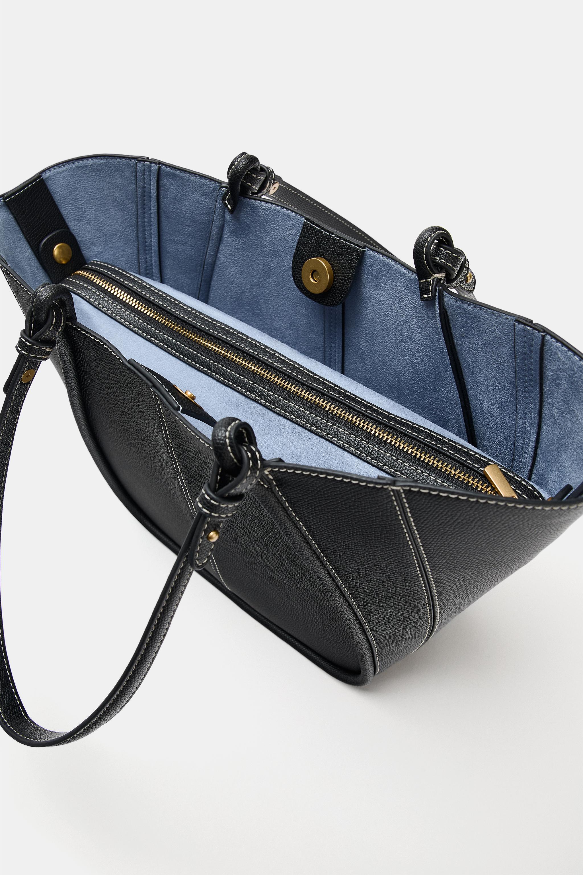 MINI SAC SHOPPER À SURPIQÛRES